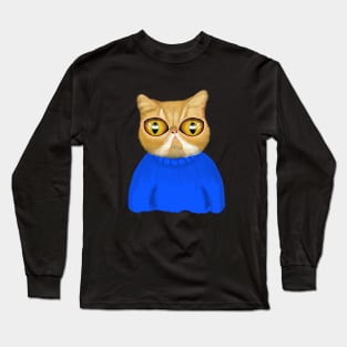 Big-Eyed Cute Kitty Cat Long Sleeve T-Shirt